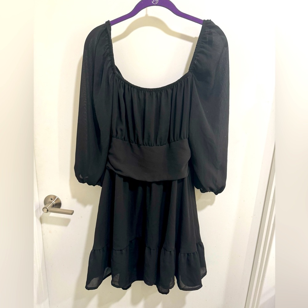 Black mini dress